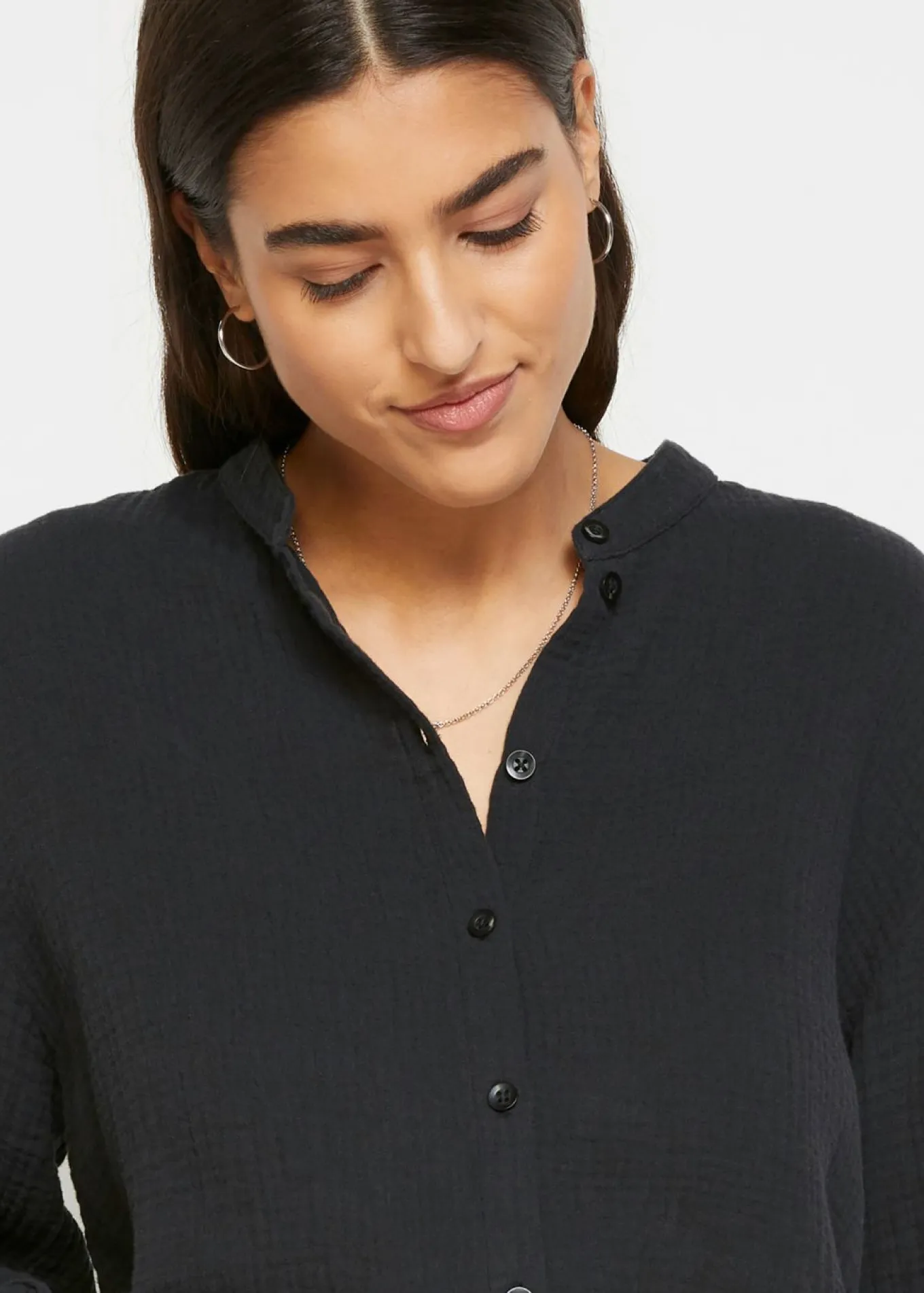 Blusa larga de muselina ligera