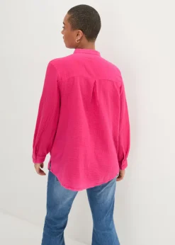 Blusa larga de muselina ligera