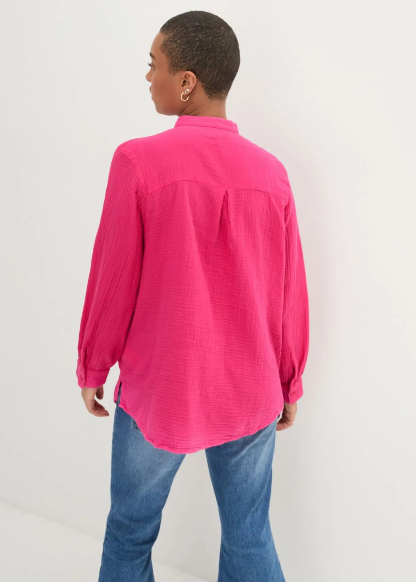 Blusa larga de muselina ligera
