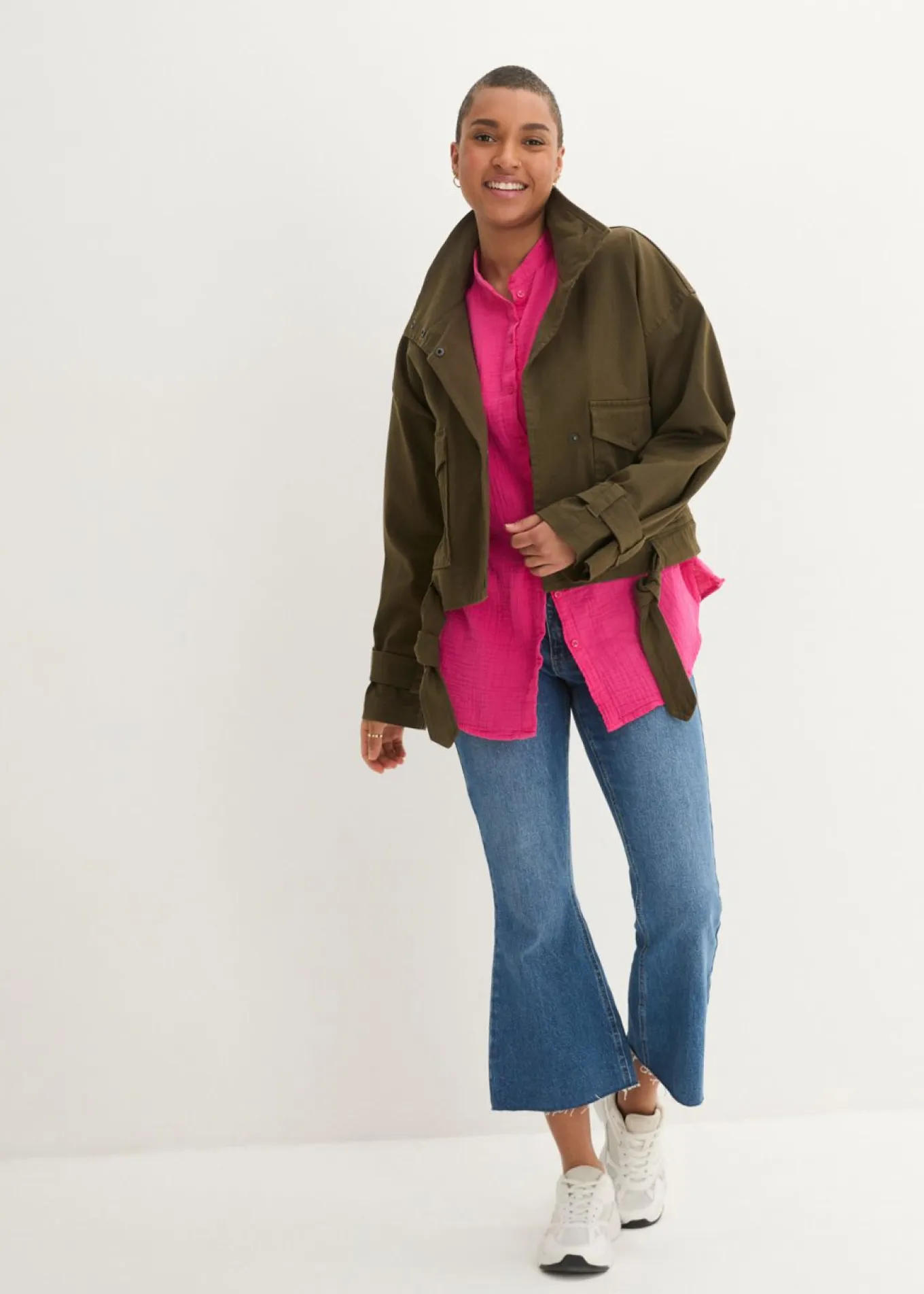 Blusa larga de muselina ligera