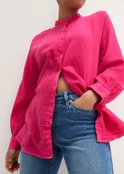 Blusa larga de muselina ligera