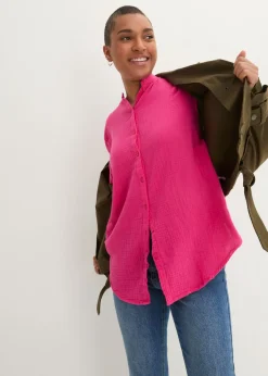 Blusa larga de muselina ligera