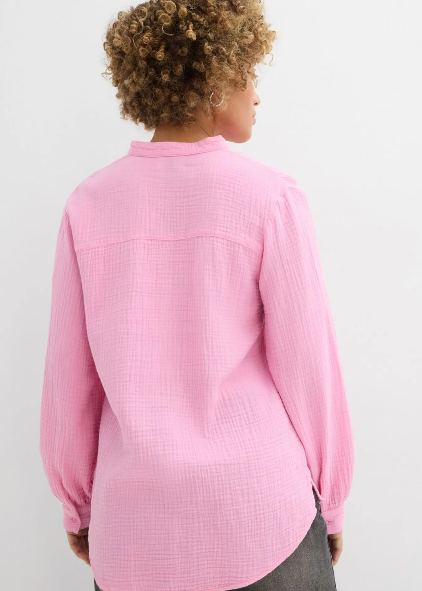 Blusa larga de muselina ligera