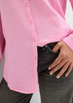 Blusa larga de muselina ligera