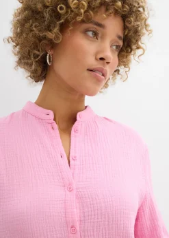 Blusa larga de muselina ligera