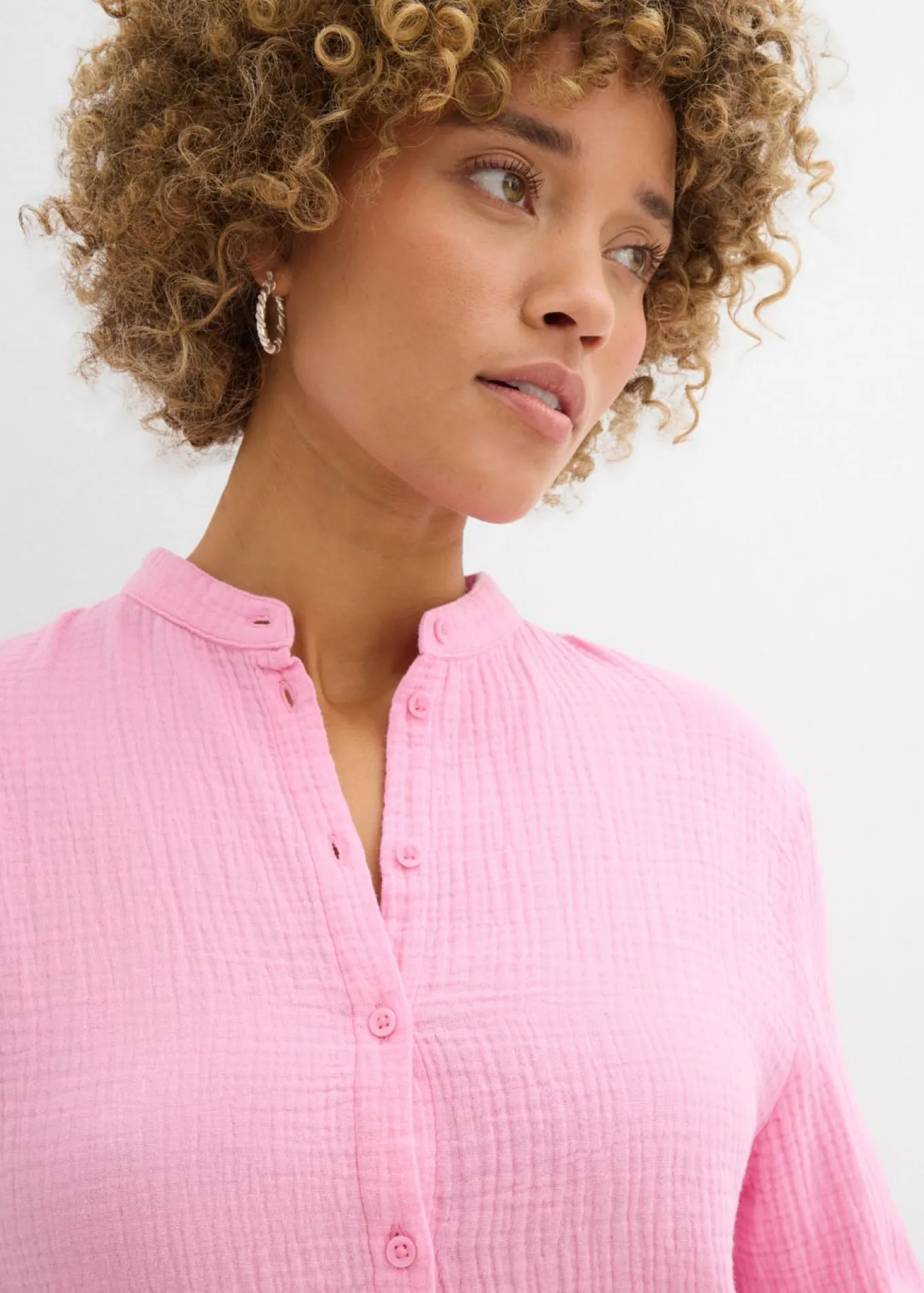 Blusa larga de muselina ligera