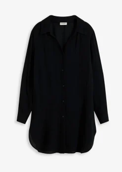 Blusa larga de playa de viscosa fluida