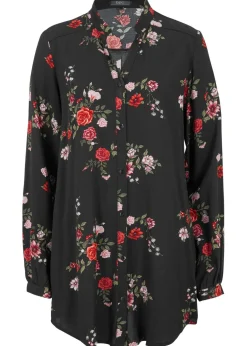 Blusa larga de viscosa fluida
