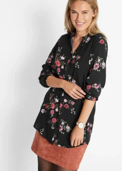Blusa larga de viscosa fluida