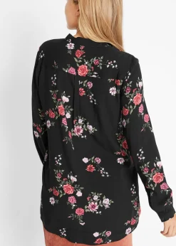 Blusa larga de viscosa fluida