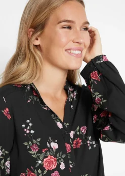 Blusa larga de viscosa fluida
