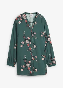 Blusa larga de viscosa fluida