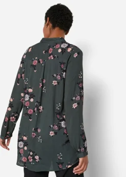 Blusa larga de viscosa fluida
