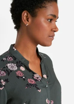 Blusa larga de viscosa fluida