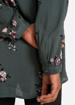Blusa larga de viscosa fluida