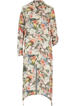 Blusa larga de viscosa fluida