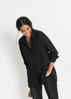Blusa larga de viscosa pura