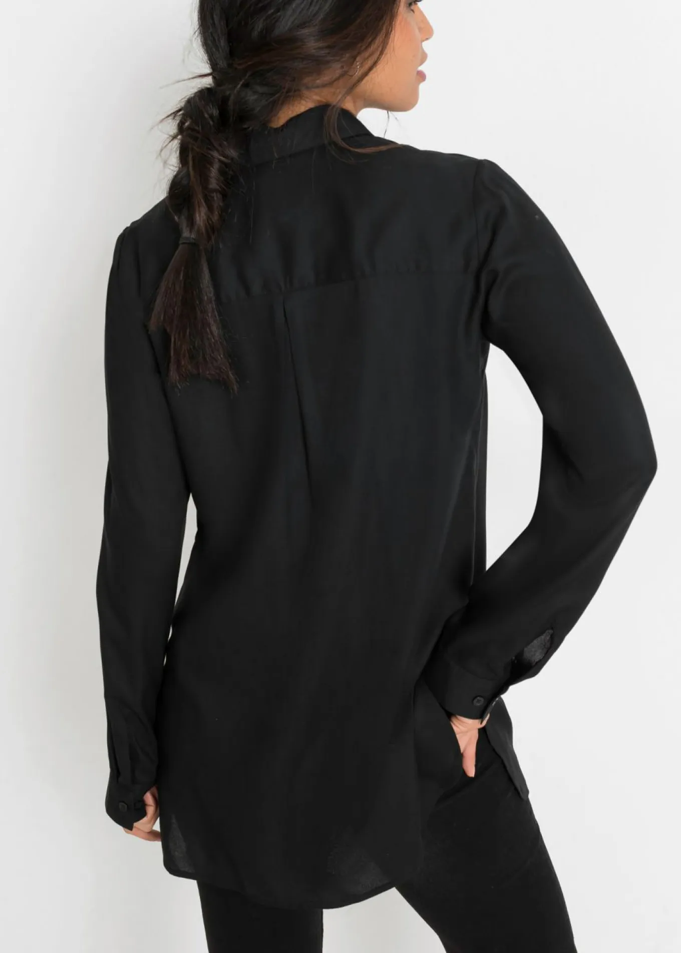 Blusa larga de viscosa pura