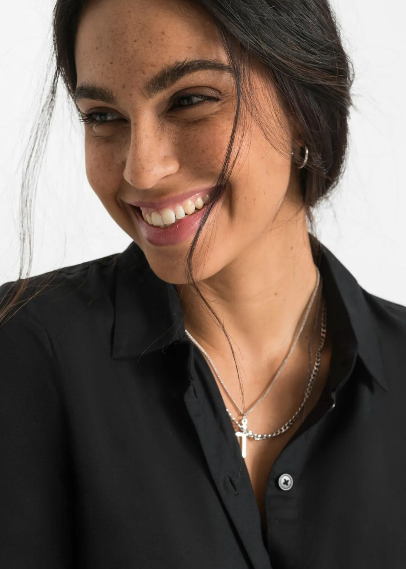 Blusa larga de viscosa pura