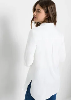 Blusa larga de viscosa pura