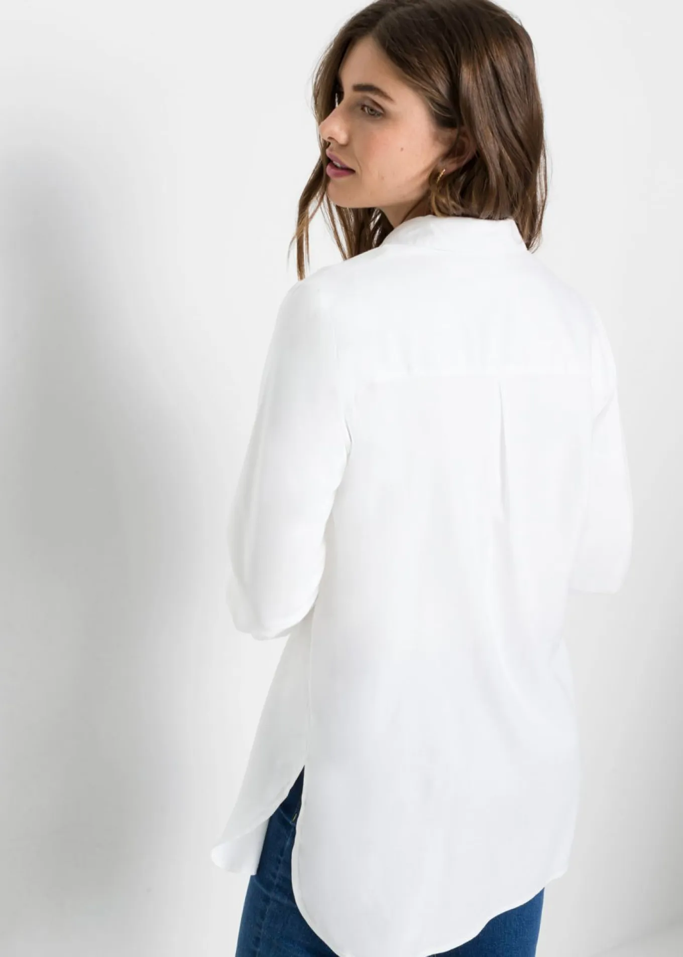 Blusa larga de viscosa pura