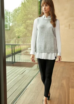 Blusa larga de viscosa pura