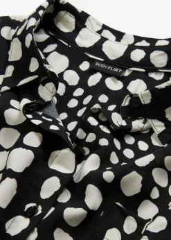 Blusa larga estampada de viscosa fluida