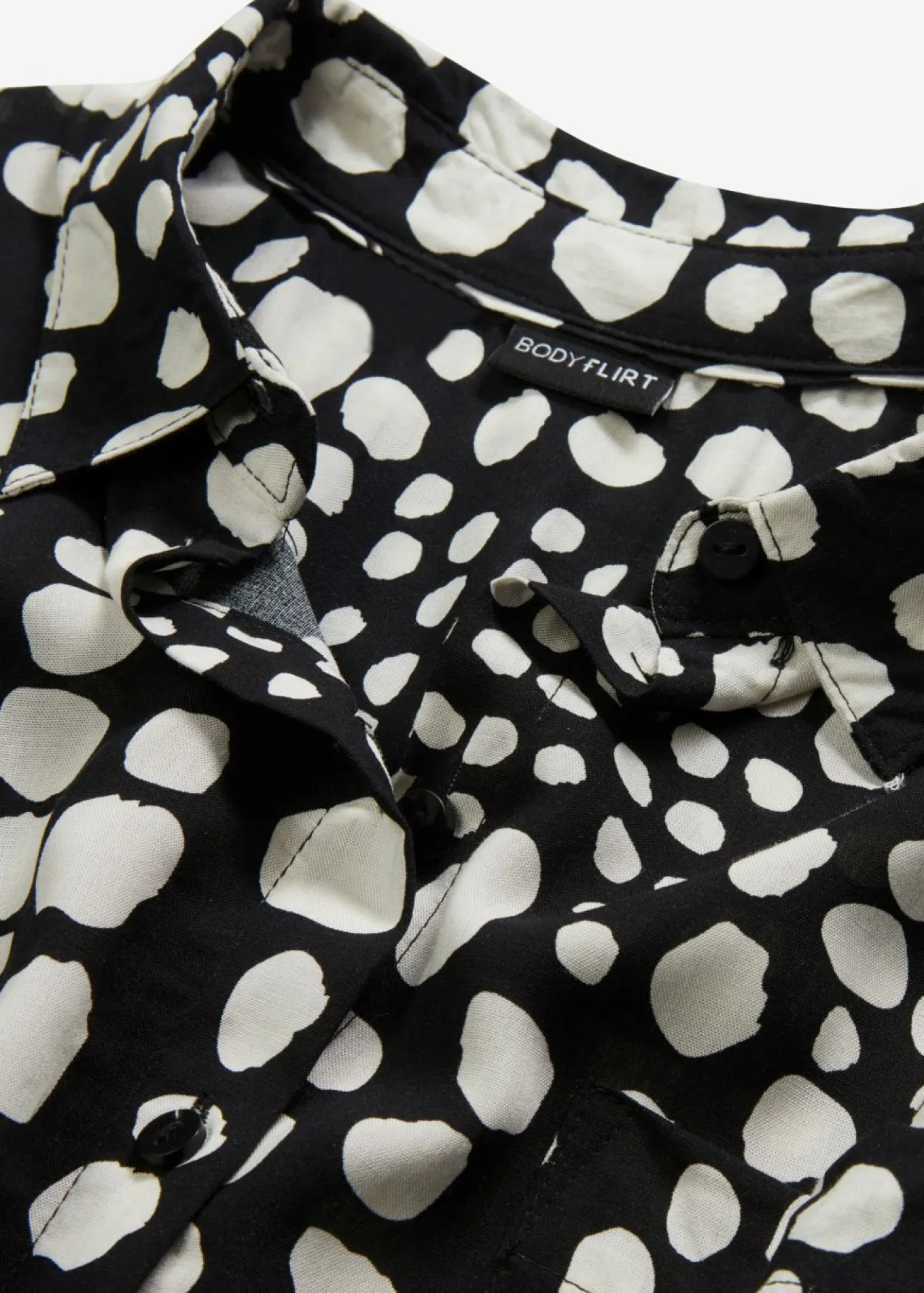 Blusa larga estampada de viscosa fluida