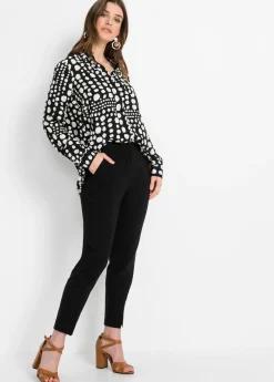 Blusa larga estampada de viscosa fluida