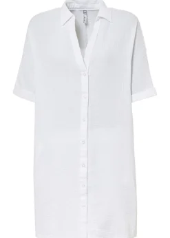 Blusa larga holgada de muselina suave