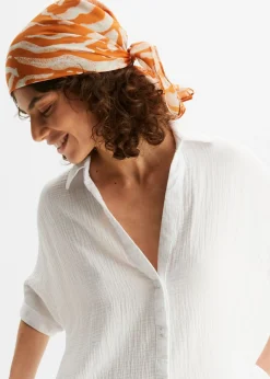 Blusa larga holgada de muselina suave
