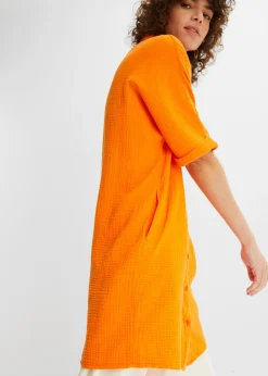 Blusa larga holgada de muselina suave