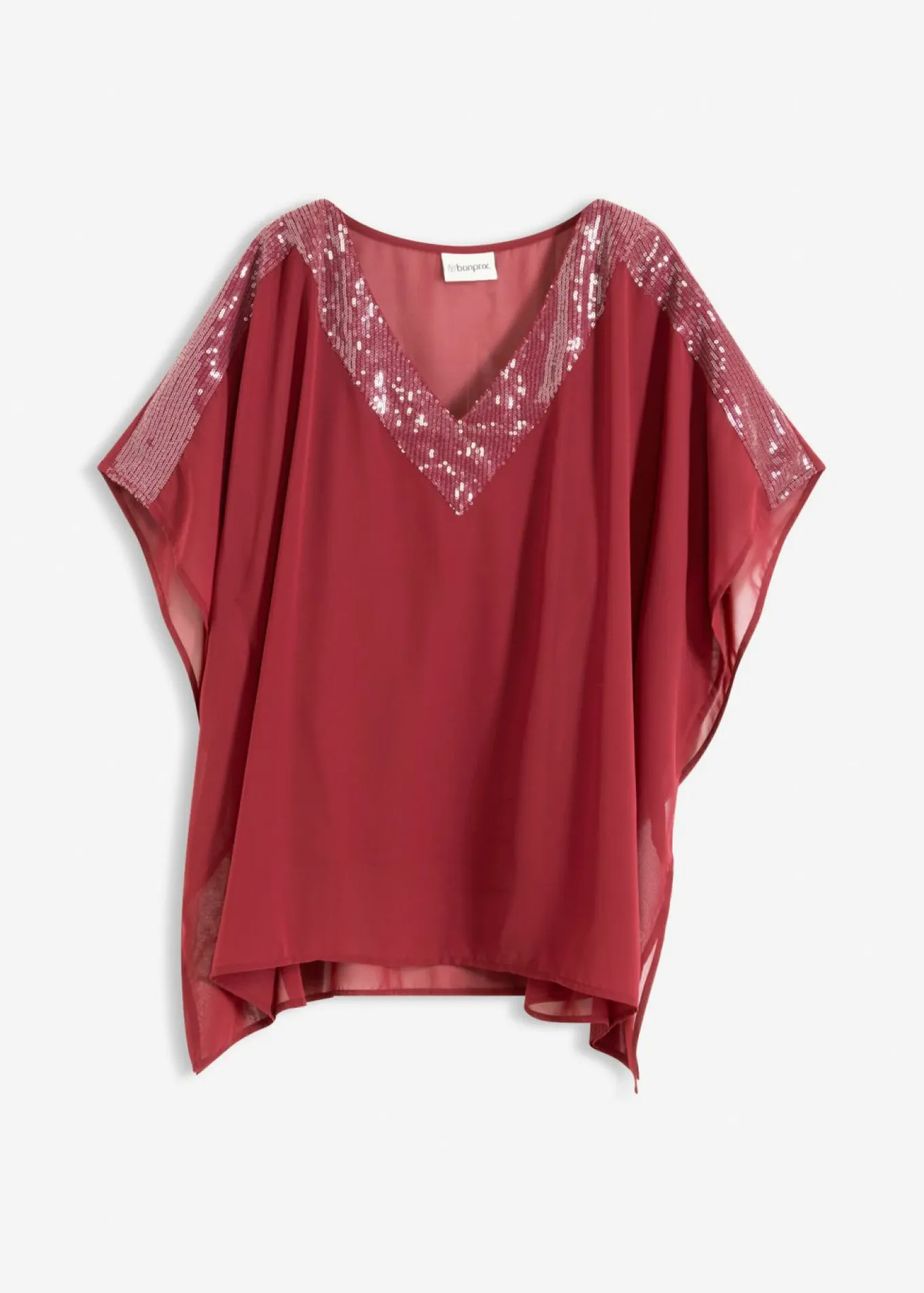Blusa oversize con inserción de lentejuelas
