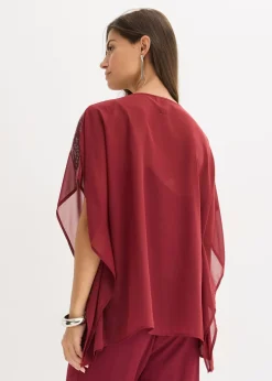 Blusa oversize con inserción de lentejuelas