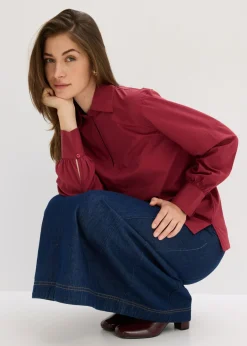 Blusa oversize con mangas voluminosas