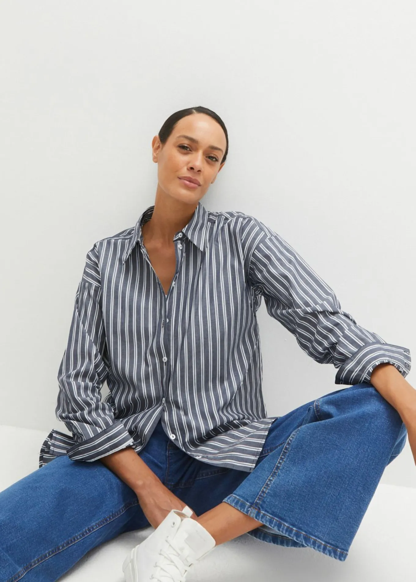 Blusa oversize de algodón puro