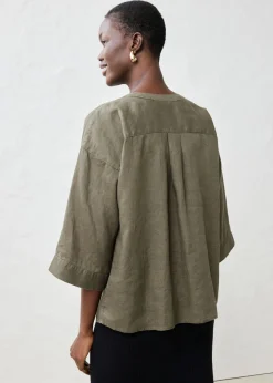 Blusa oversize de lino puro