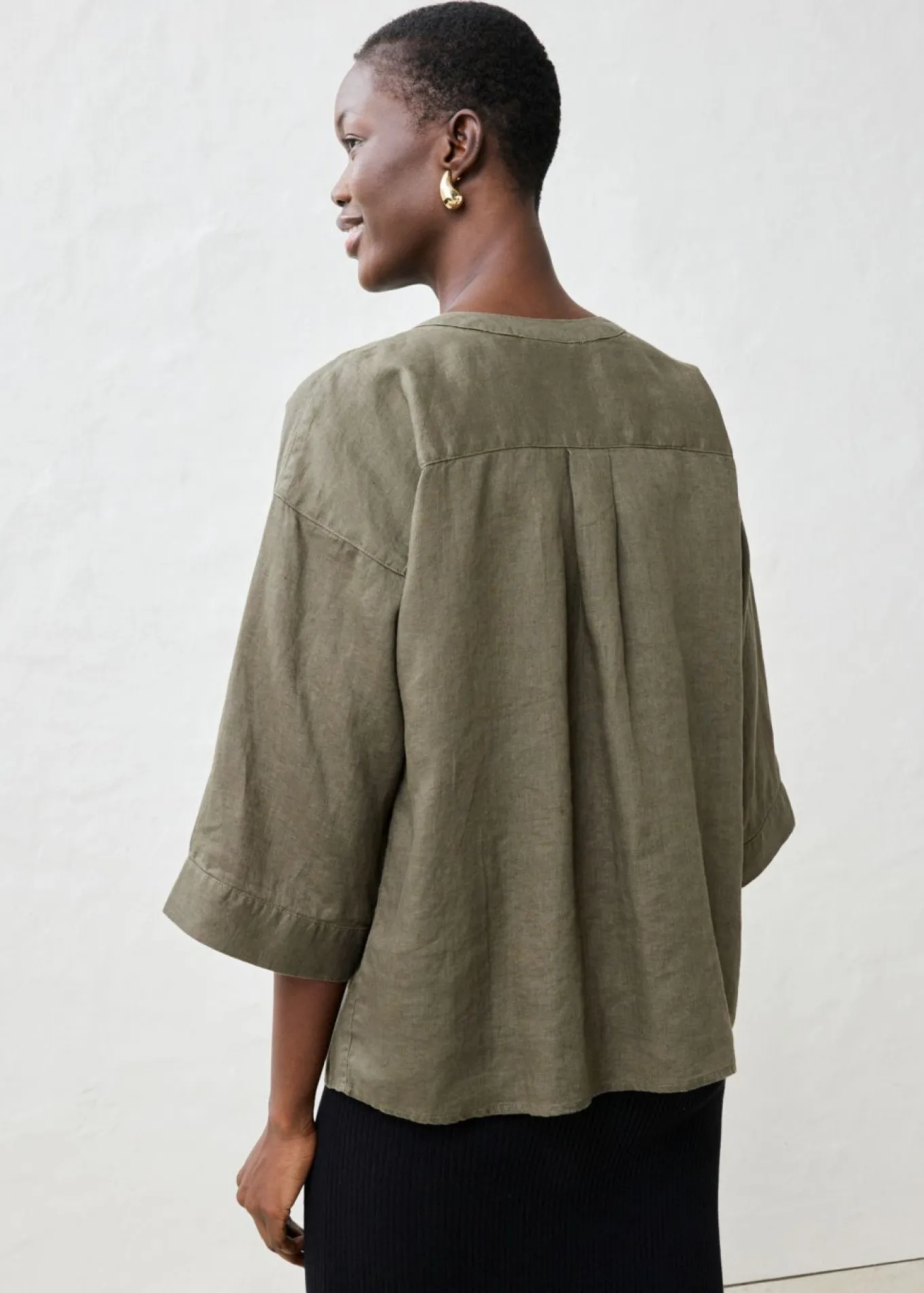 Blusa oversize de lino puro