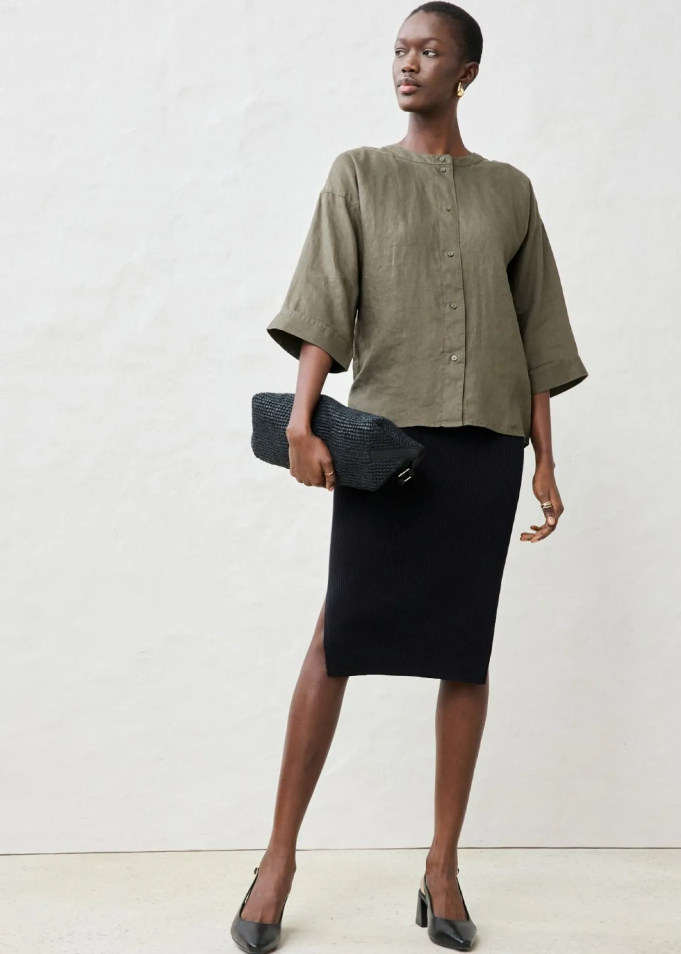 Blusa oversize de lino puro