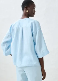 Blusa oversize de lino puro