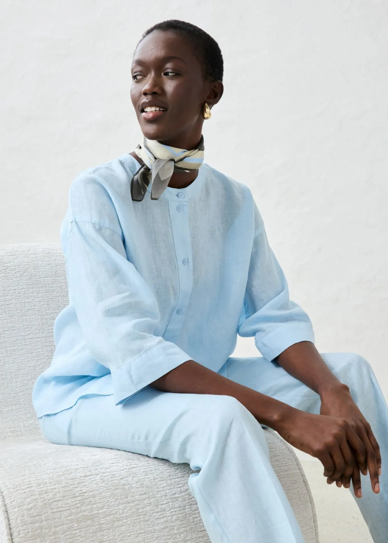 Blusa oversize de lino puro