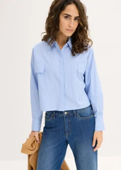 Blusa oversize de mezcla de algodón