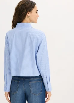 Blusa oversize de mezcla de algodón