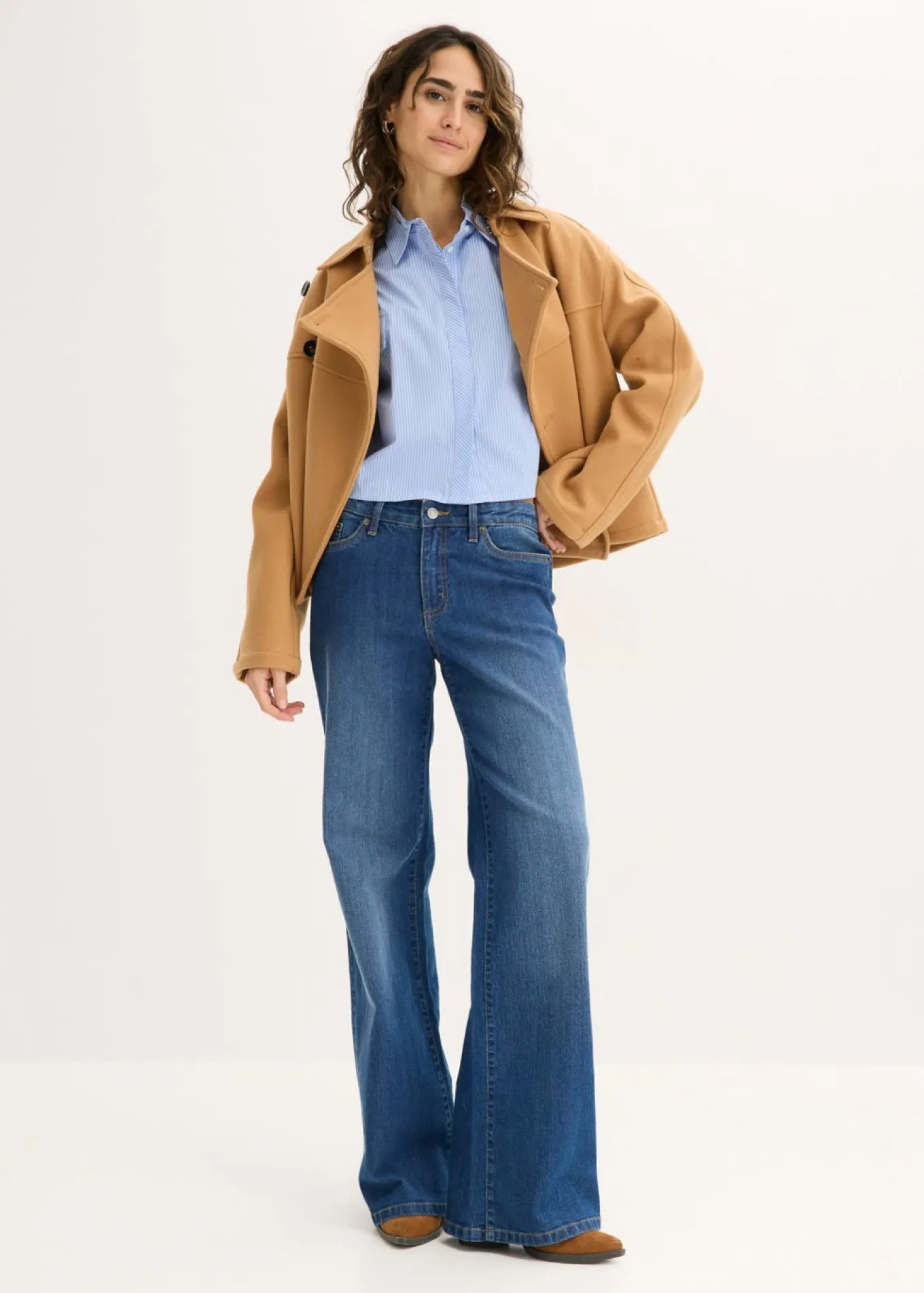 Blusa oversize de mezcla de algodón