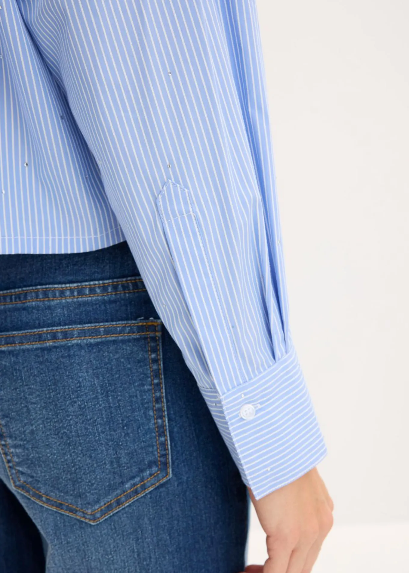Blusa oversize de mezcla de algodón