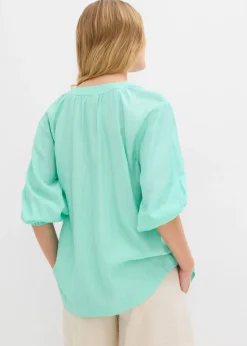 Blusa oversize de mezcla de viscosa suave