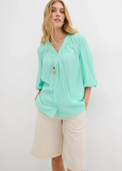 Blusa oversize de mezcla de viscosa suave