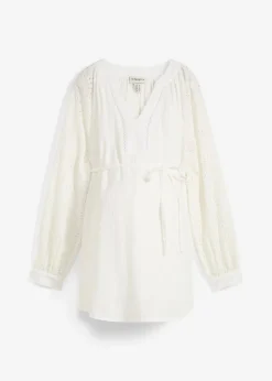 Blusa premamá de muselina de algodón