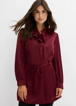 Blusa premamá de satén fluido