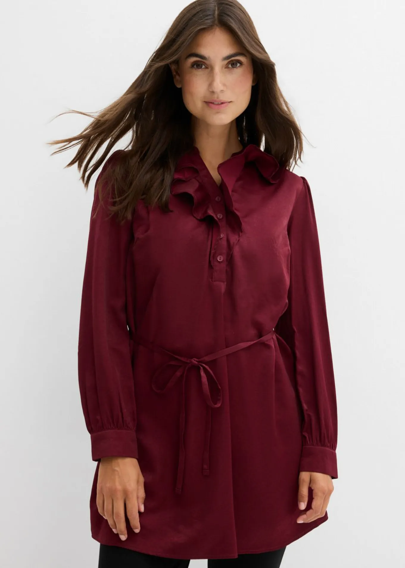 Blusa premamá de satén fluido